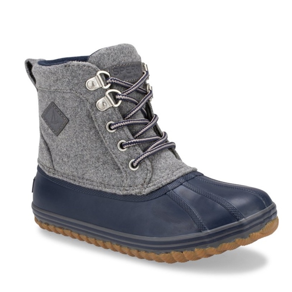 SPERRY Bowline Classic Duck Boot in Gray and Blue